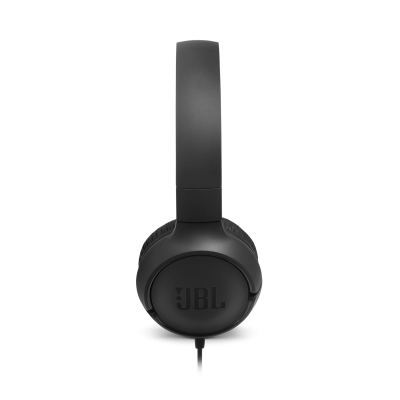 JBL Tune 500 Wired On-Ear Headphones In Black - JBLT500BLKAM
