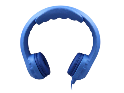 HamiltonBuhl Flex-Phones Foam Headphones for Children in Blue - KIDS-BLU