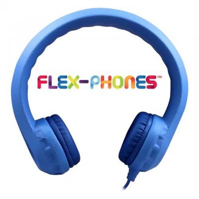 HamiltonBuhl Flex-Phones Foam Headphones for Children in Blue - KIDS-BLU