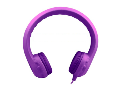 HamiltonBuhl Flex-Phones Foam Headphones for Children in Purple - KIDS-PPL