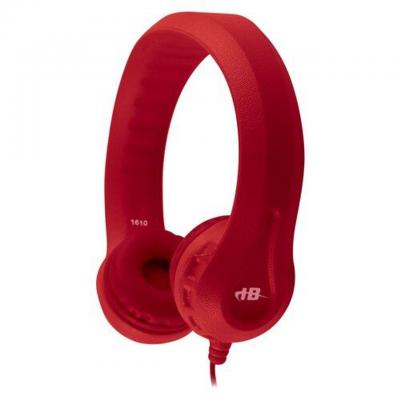 HamiltonBuhl Flex-Phones Foam Headphones for Children in Red - KIDS-RED