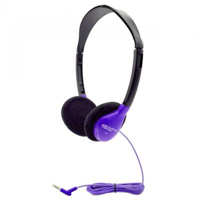 HamiltonBuhl Personal On-Ear Stereo Headphone Purple-HA2-PPL