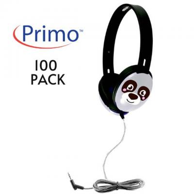 HamiltonBuhl Primo Stereo Headphones in Black (Pack 100) - PRM100P-100