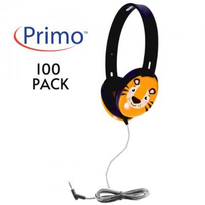 HamiltonBuhl Tiger Primo Stereo Headphones (Pack 100) - PRM100T-100