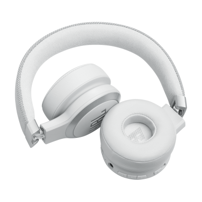 JBL Live 670NC Wireless True Adaptive Noise Cancelling On-Ear Headphones in White - JBLLIVE670NCWHTAM