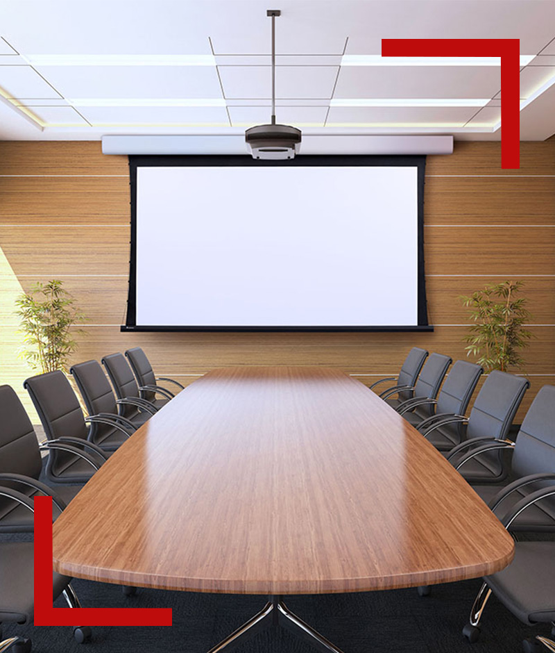 Projection Screens for Business and Data Visualization